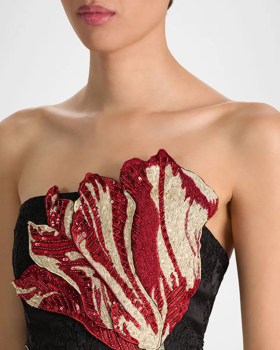 Alice + Olivia Katia Embellished Strapless Mini Dress | Thumbnail 5