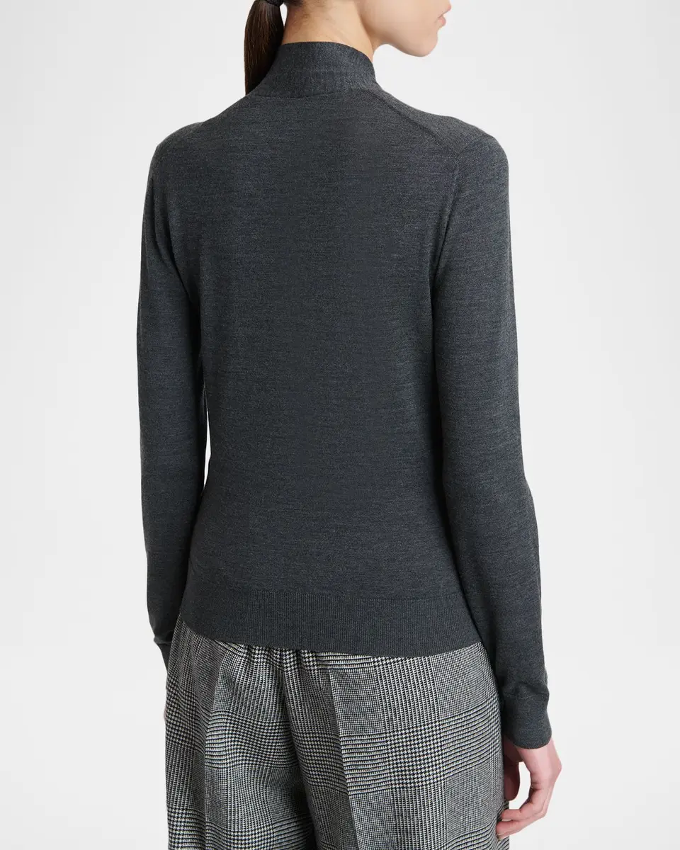 Dolce & Gabbana Bow V-Neck Wool Jersey Long-Sleeve Top | Thumbnail 3 Dolce & Gabbana Bow V-Neck Wool Jersey Long-Sleeve Top | Thumbnail 3