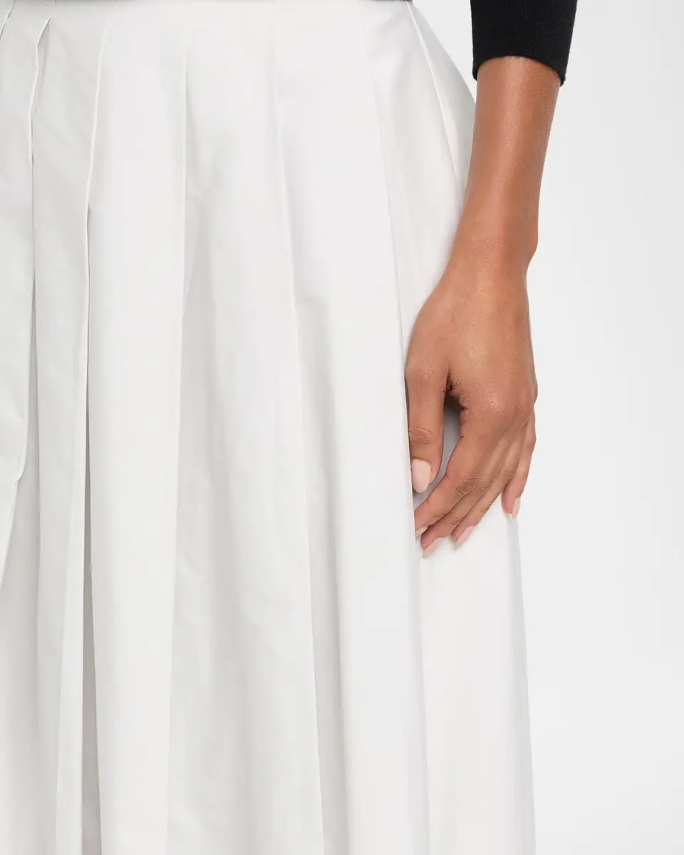 The Row Barta Pleated Cotton Poplin Midi Skirt | Thumbnail 5 The Row Barta Pleated Cotton Poplin Midi Skirt | Thumbnail 5