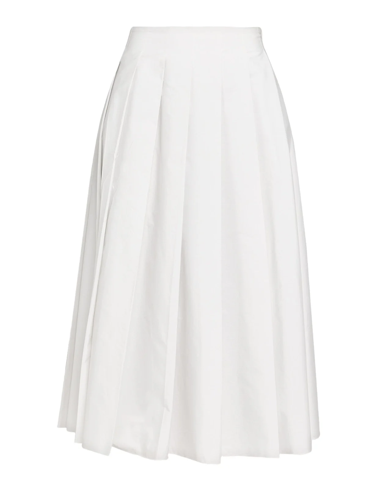 The Row Barta Pleated Cotton Poplin Midi Skirt