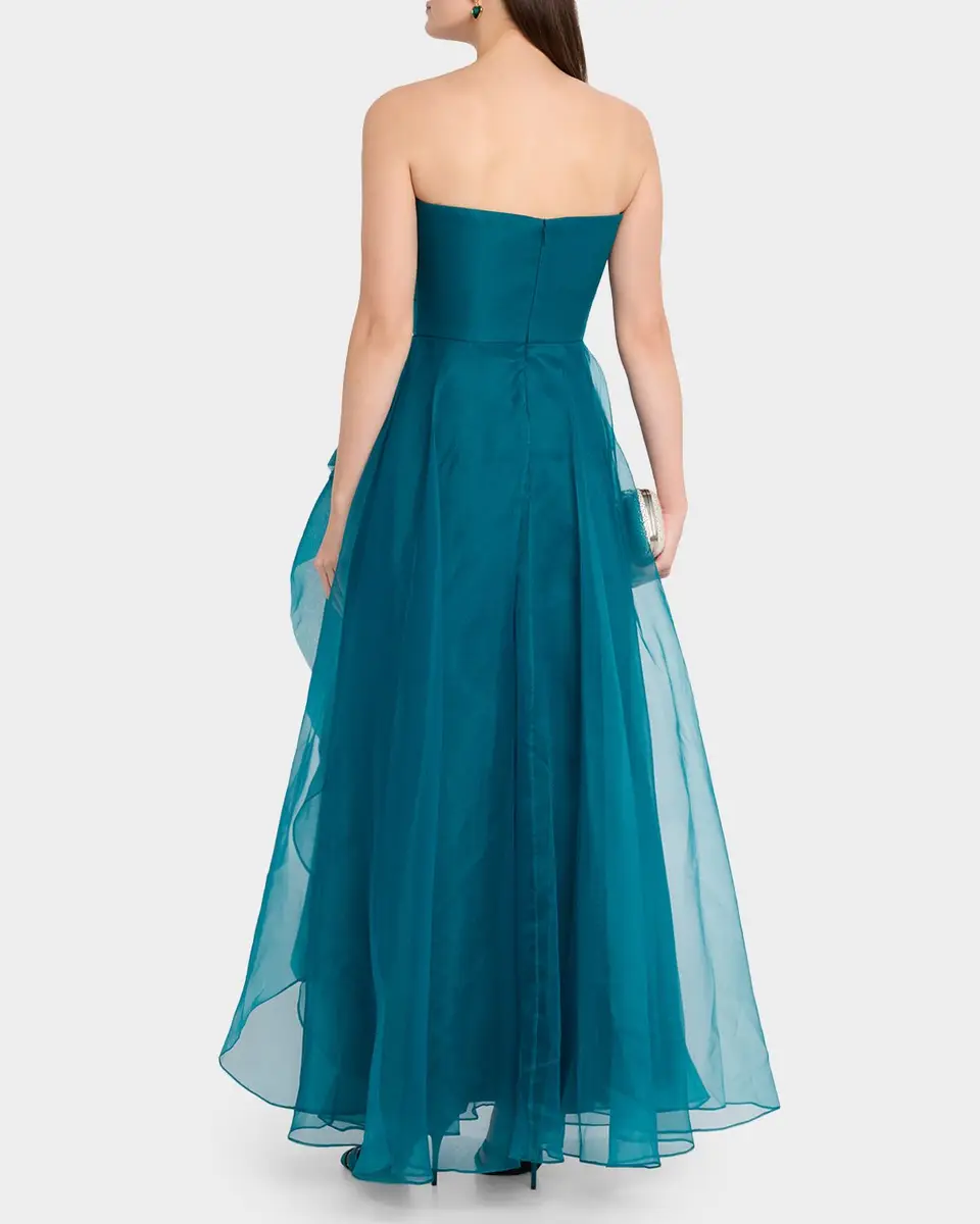 THEIA Teresa Draped Strapless Gown | Thumbnail 3 THEIA Teresa Draped Strapless Gown | Thumbnail 3