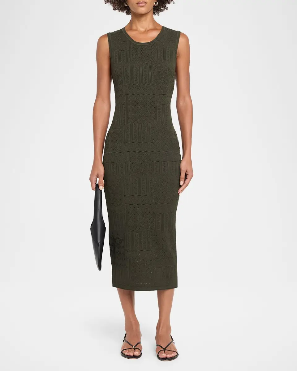Veronica Beard Tamiko Knit Sheath Midi Dress | Thumbnail 2 Veronica Beard Tamiko Knit Sheath Midi Dress | Thumbnail 2