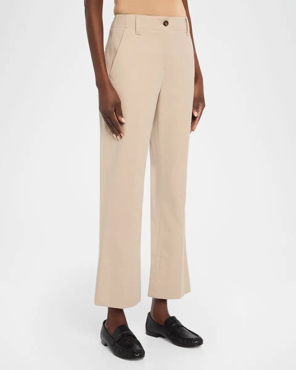 Brunello Cucinelli Cotton Twill Kickflare Ankle Pants | Thumbnail 4 Brunello Cucinelli Cotton Twill Kickflare Ankle Pants | Thumbnail 4