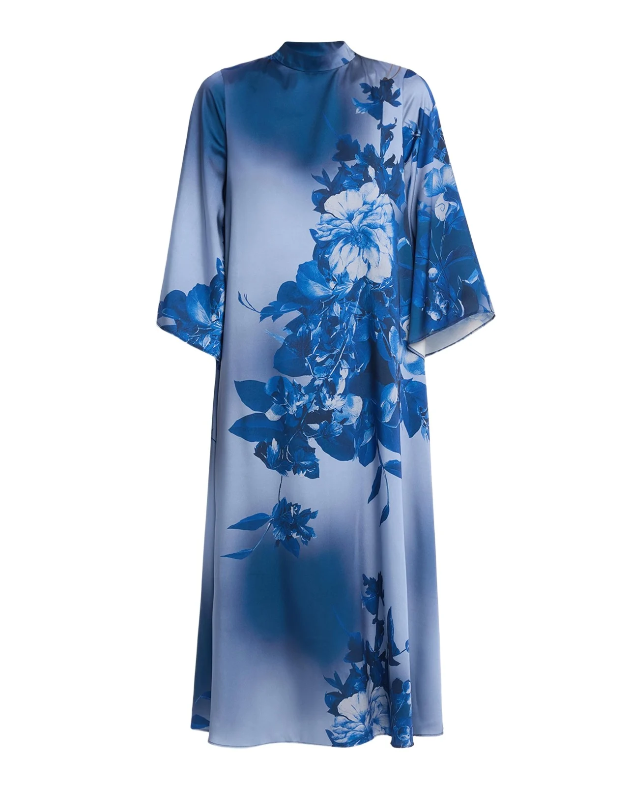Floral-Print Twill Midi Dress
