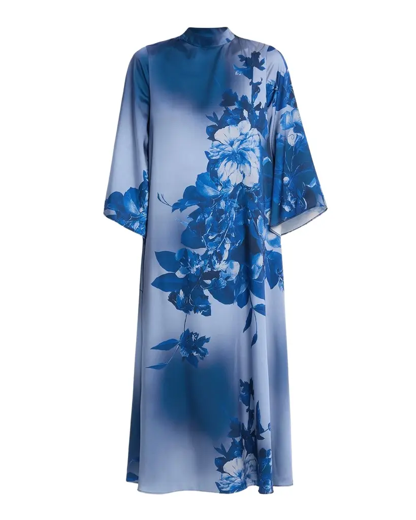 Rickie Freeman for Teri Jon Floral-Print Twill Midi Dress | Image 1 Rickie Freeman for Teri Jon Floral-Print Twill Midi Dress | Image 1