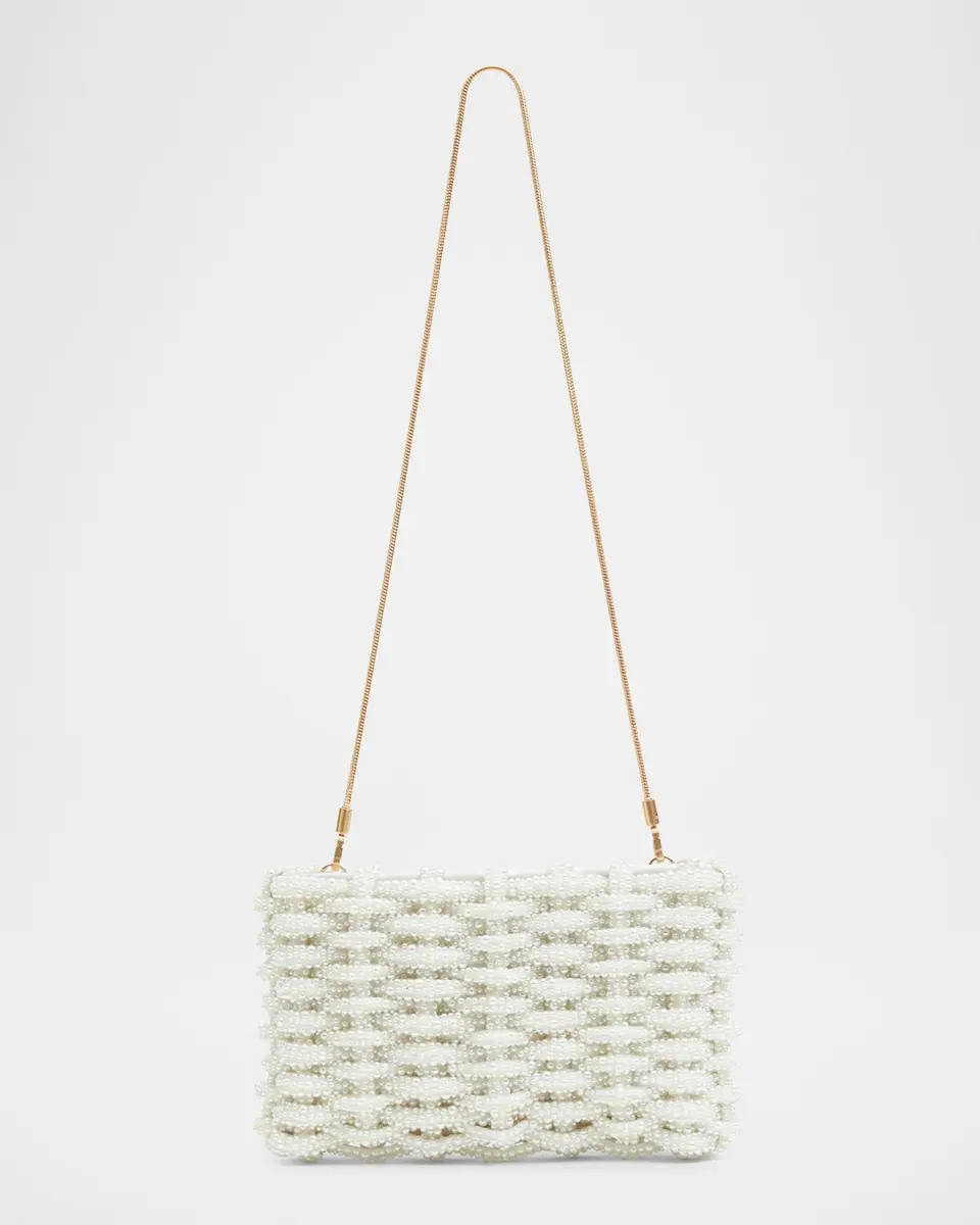 Simkhai Morgan Pearlescent-Woven Clutch | Thumbnail 2 Simkhai Morgan Pearlescent-Woven Clutch | Thumbnail 2
