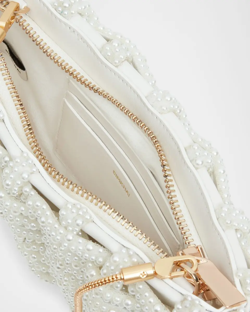 Simkhai Morgan Pearlescent-Woven Clutch | Thumbnail 4 Simkhai Morgan Pearlescent-Woven Clutch | Thumbnail 4