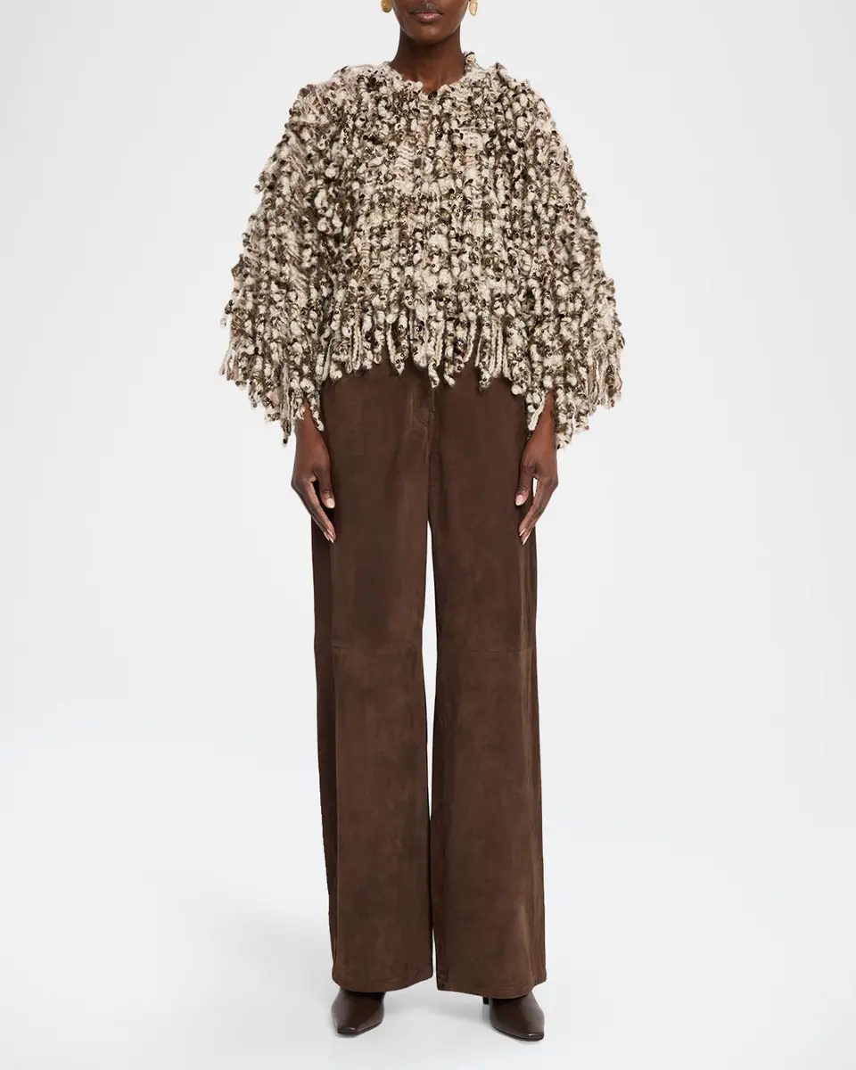 Brunello Cucinelli Suede Relaxed Straight-Leg Pants | Thumbnail 2 Brunello Cucinelli Suede Relaxed Straight-Leg Pants | Thumbnail 2