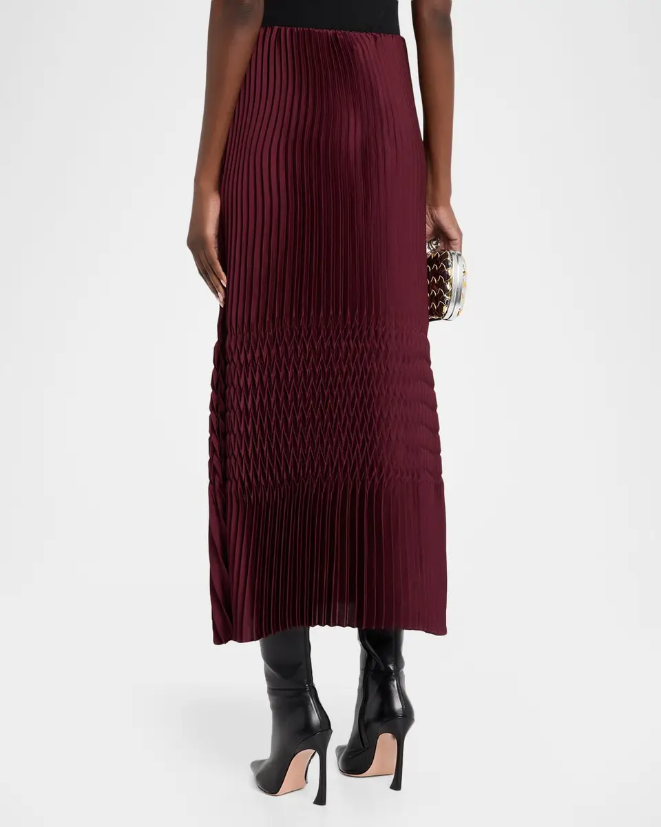 Lafayette 148 New York Straight Plisse Satin Midi Skirt | Thumbnail 3 Lafayette 148 New York Straight Plisse Satin Midi Skirt | Thumbnail 3