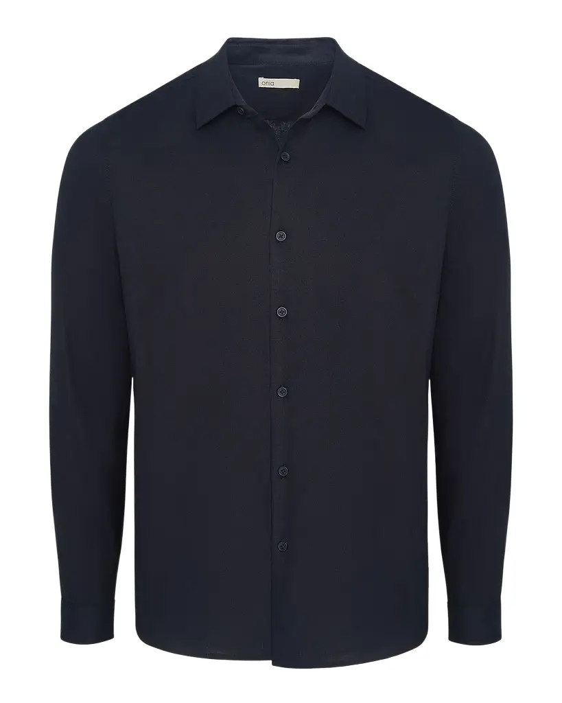 Men's Stretch Linen Button-Down Shirt