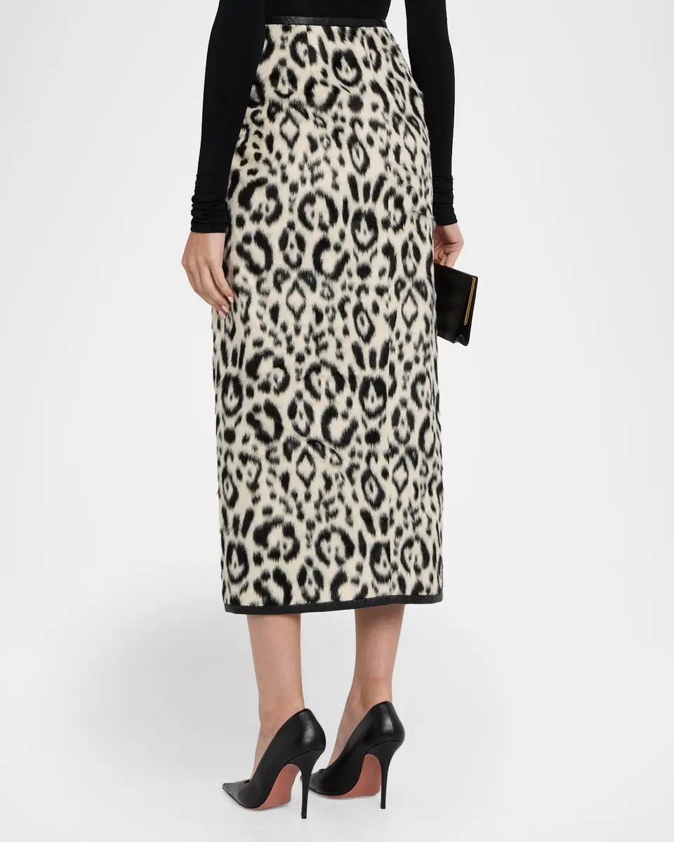 Toccin Leia Leopard Faux Fur Wrap Skirt | Thumbnail 3 Toccin Leia Leopard Faux Fur Wrap Skirt | Thumbnail 3