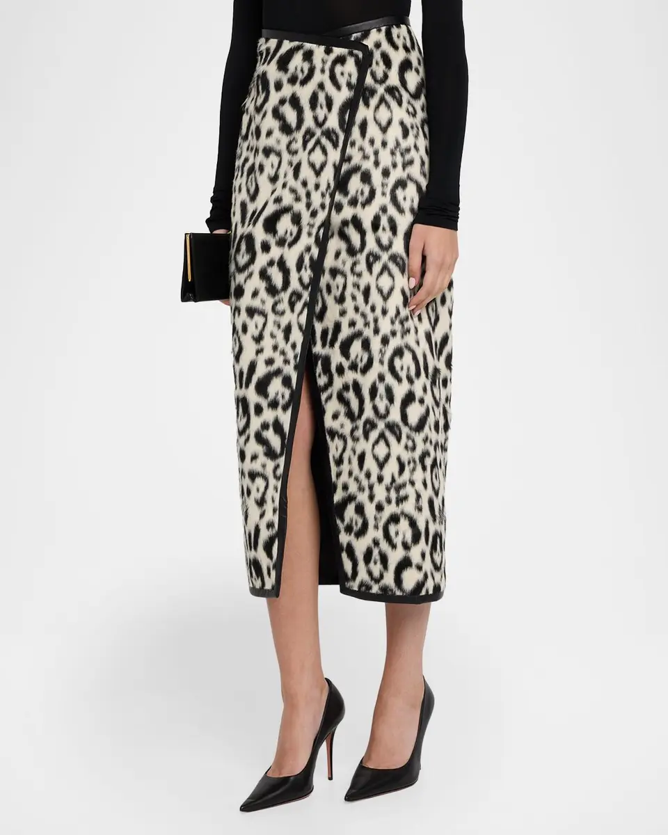 Toccin Leia Leopard Faux Fur Wrap Skirt | Thumbnail 4 Toccin Leia Leopard Faux Fur Wrap Skirt | Thumbnail 4