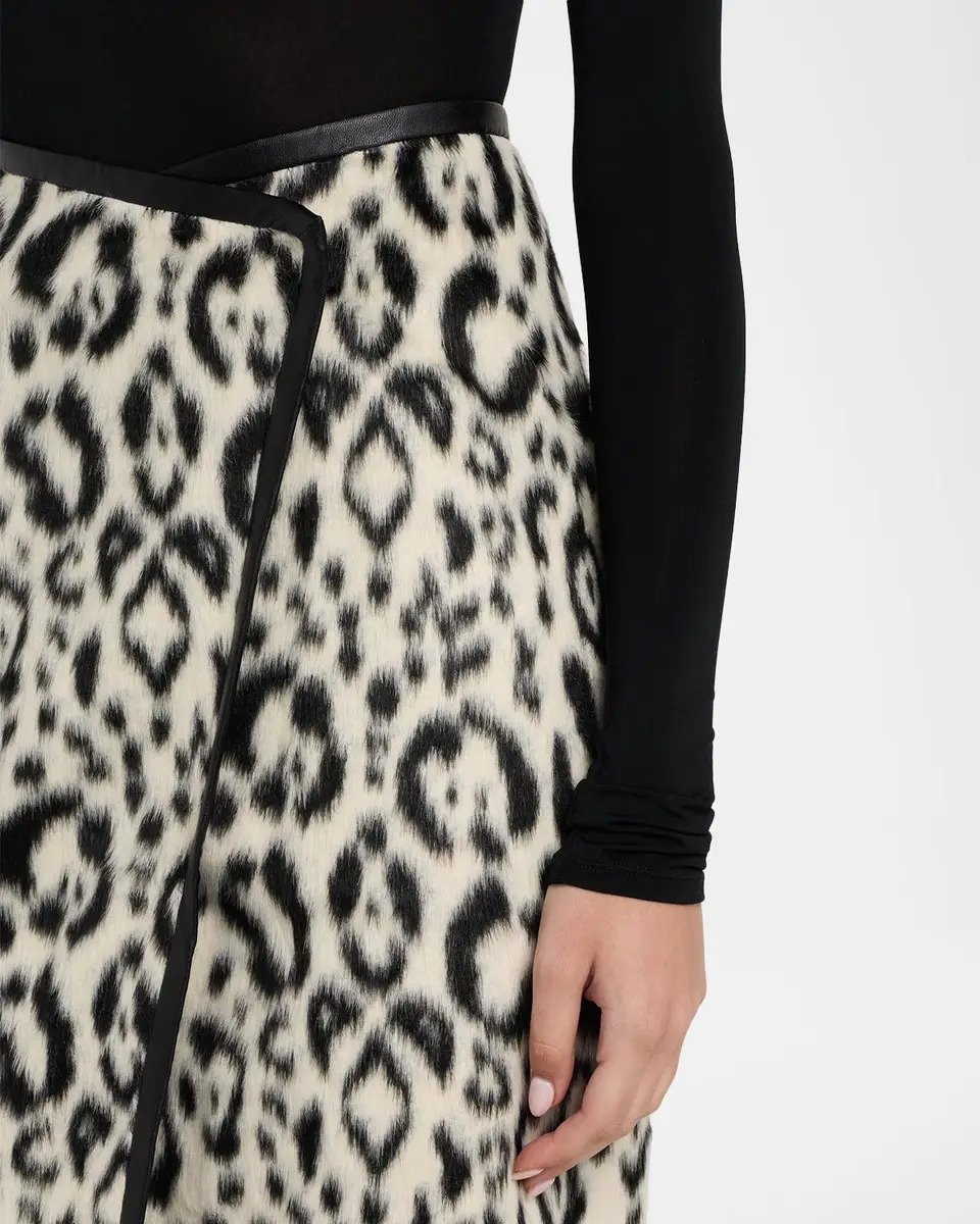 Toccin Leia Leopard Faux Fur Wrap Skirt | Thumbnail 5 Toccin Leia Leopard Faux Fur Wrap Skirt | Thumbnail 5