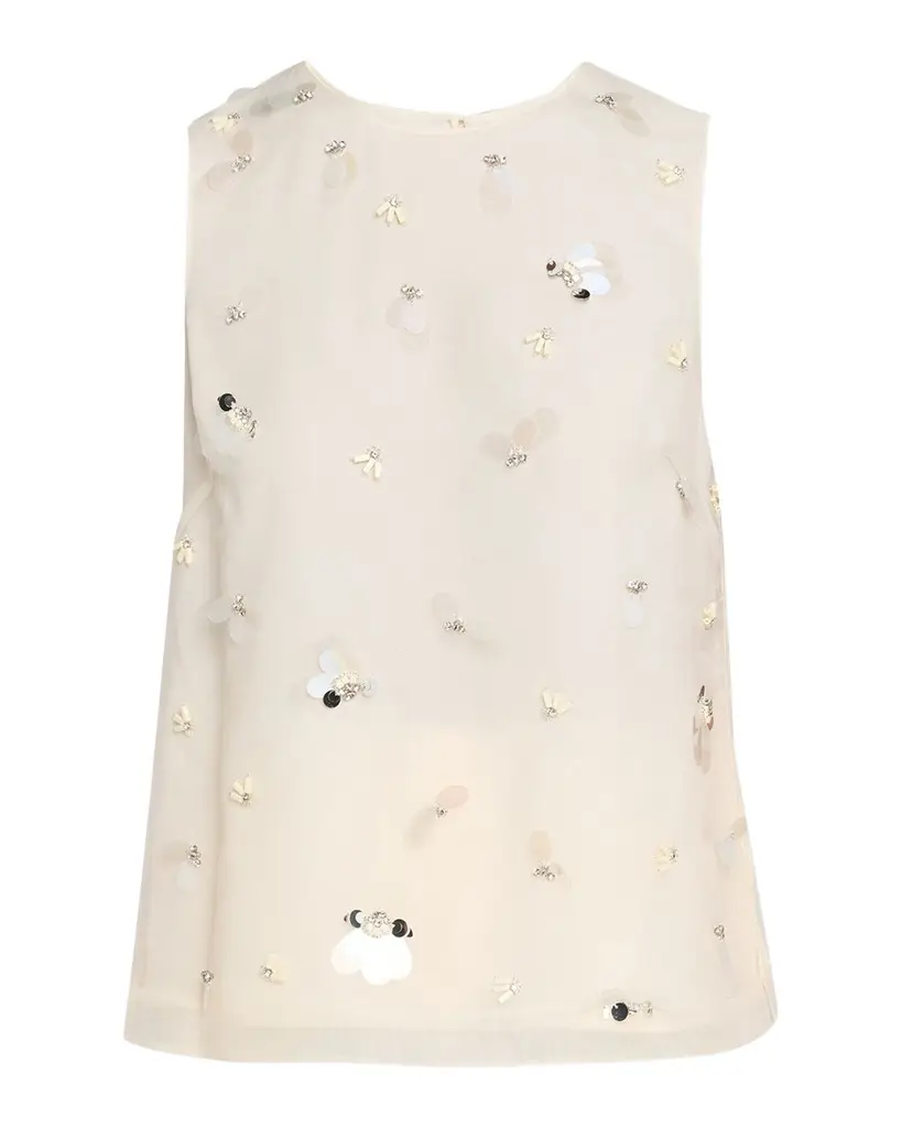 SIMKHAI Celia Sequined Sleeveless Top | Image 1 SIMKHAI Celia Sequined Sleeveless Top | Image 1