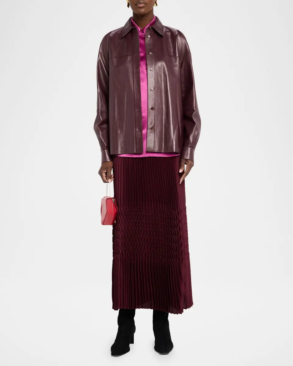 Lafayette 148 New York Spread-Collar Silk Charmeuse Blouse | Thumbnail 2 Lafayette 148 New York Spread-Collar Silk Charmeuse Blouse | Thumbnail 2