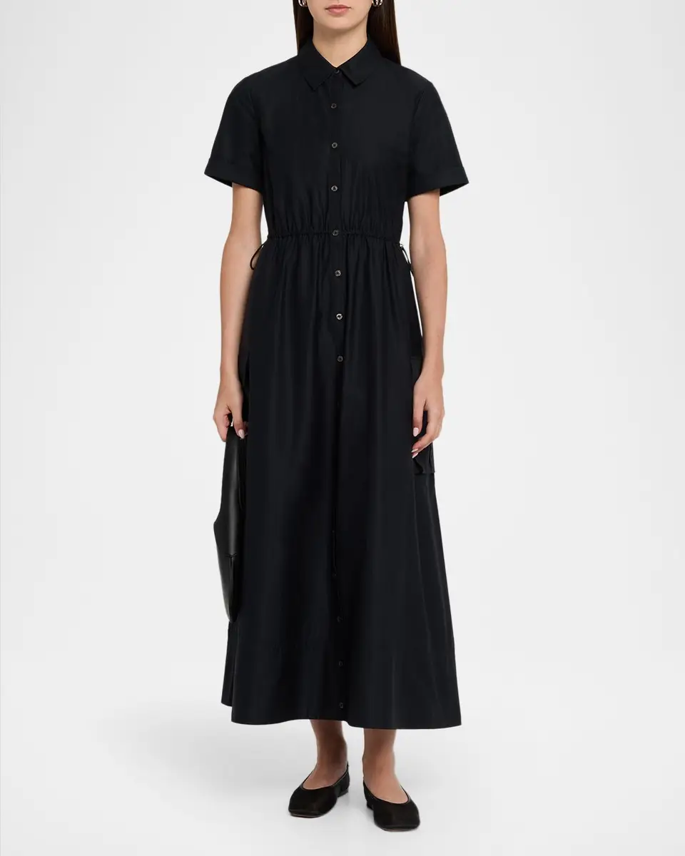 Toccin Maxine Short-Sleeve Midi Shirtdress | Thumbnail 2 Toccin Maxine Short-Sleeve Midi Shirtdress | Thumbnail 2