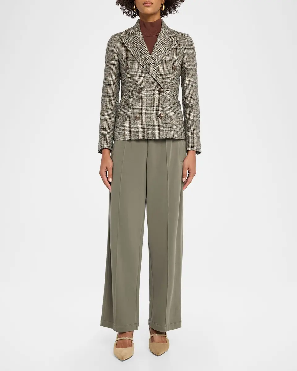 Brunello Cucinelli Double-Breasted Prince Of Wales Tailored Jacket | Thumbnail 2
