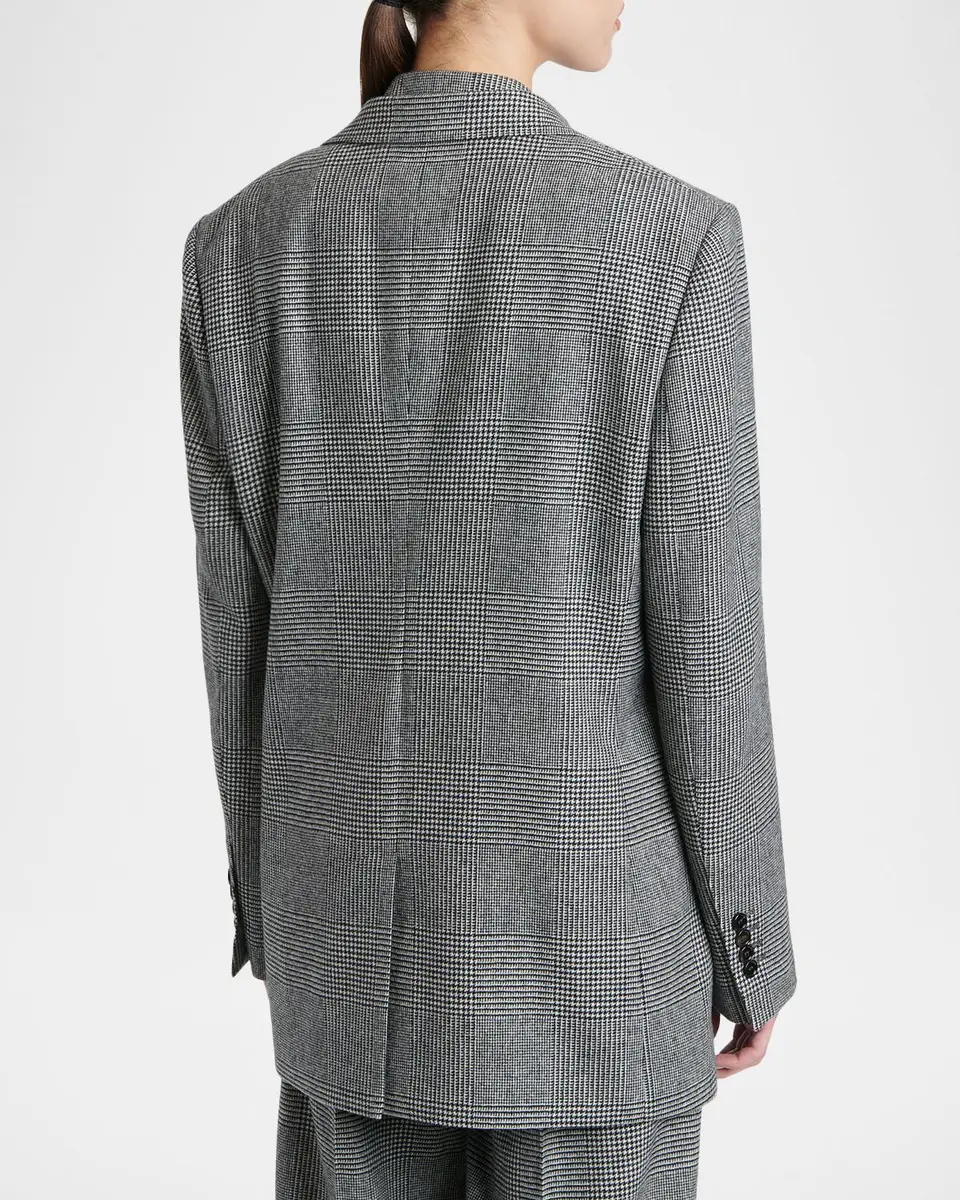 Dolce & Gabbana Glen Plaid Cashmere-Wool Single-Breasted Jacket | Thumbnail 3