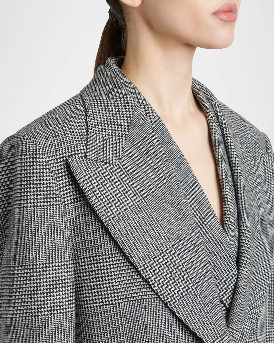 Dolce & Gabbana Glen Plaid Cashmere-Wool Single-Breasted Jacket | Thumbnail 5