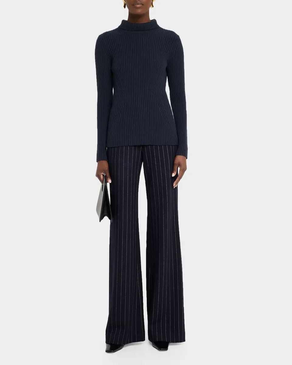 Lafayette 148 New York Rib Knit Cashmere Turtleneck Sweater | Thumbnail 2 Lafayette 148 New York Rib Knit Cashmere Turtleneck Sweater | Thumbnail 2