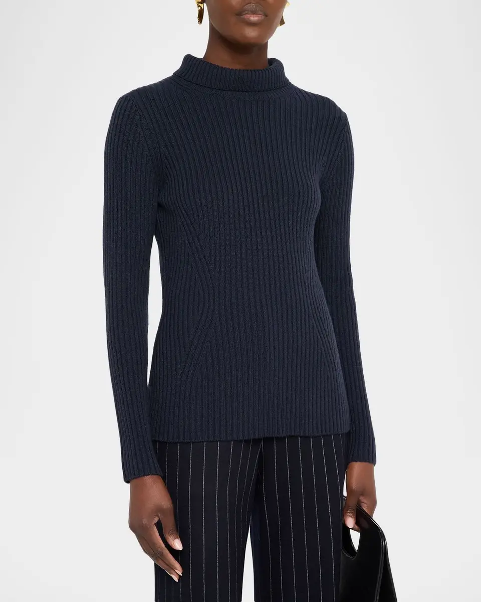 Lafayette 148 New York Rib Knit Cashmere Turtleneck Sweater | Thumbnail 4 Lafayette 148 New York Rib Knit Cashmere Turtleneck Sweater | Thumbnail 4