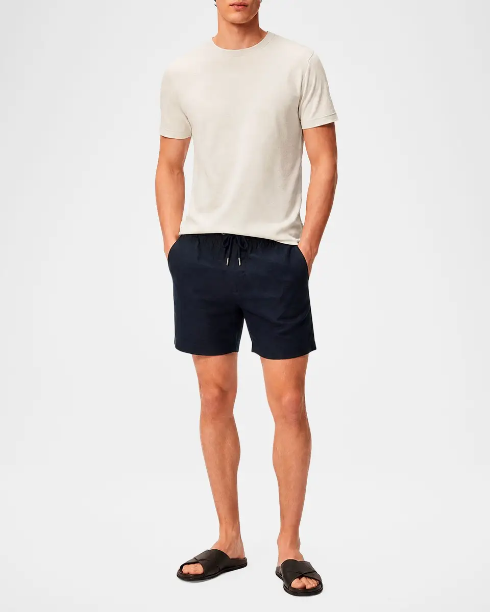 Onia Men's Stretch Linen Drawstring Shorts | Thumbnail 2 Onia Men's Stretch Linen Drawstring Shorts | Thumbnail 2
