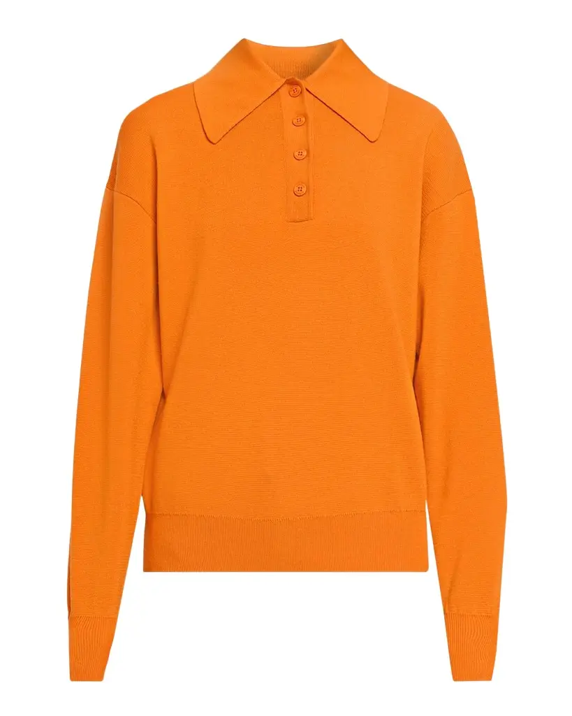 ALÉMAIS Claudia Tangerine Knit Polo | Image 1 ALÉMAIS Claudia Tangerine Knit Polo | Image 1