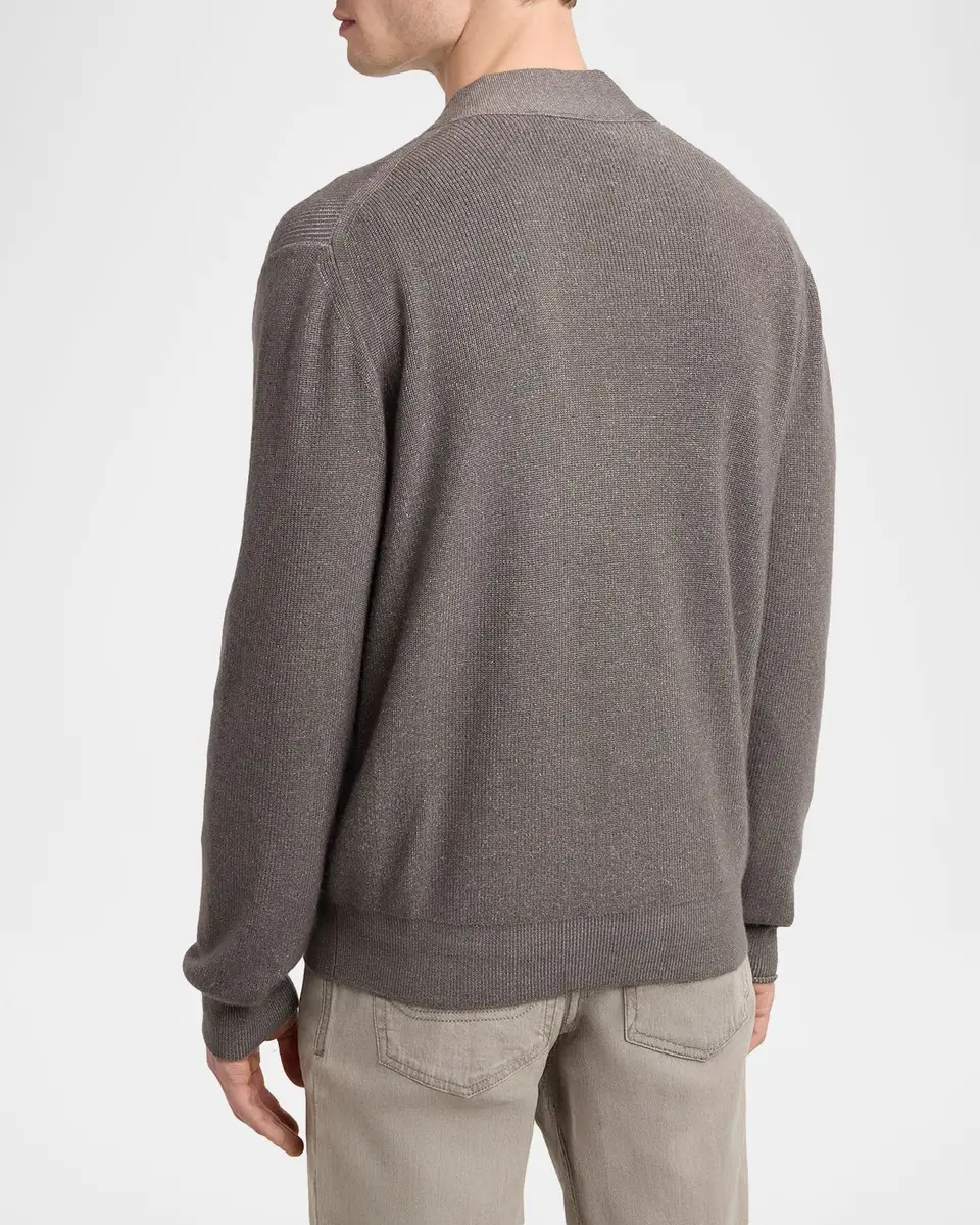 Brioni Men's Wool, Cashmere and Silk 18GG Knit Cardigan | Thumbnail 3 Brioni Men's Wool, Cashmere and Silk 18GG Knit Cardigan | Thumbnail 3