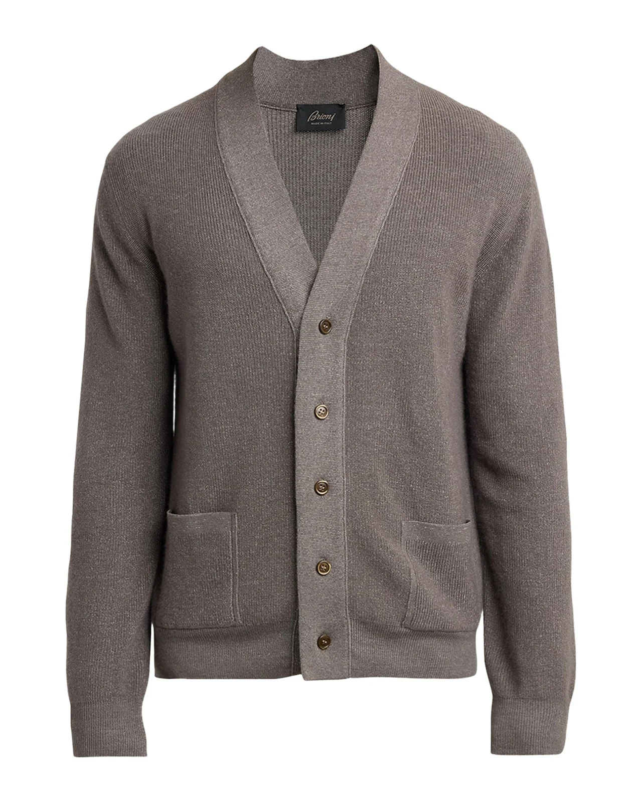 Men's Wool, Cashmere and Silk 18GG Knit Cardigan