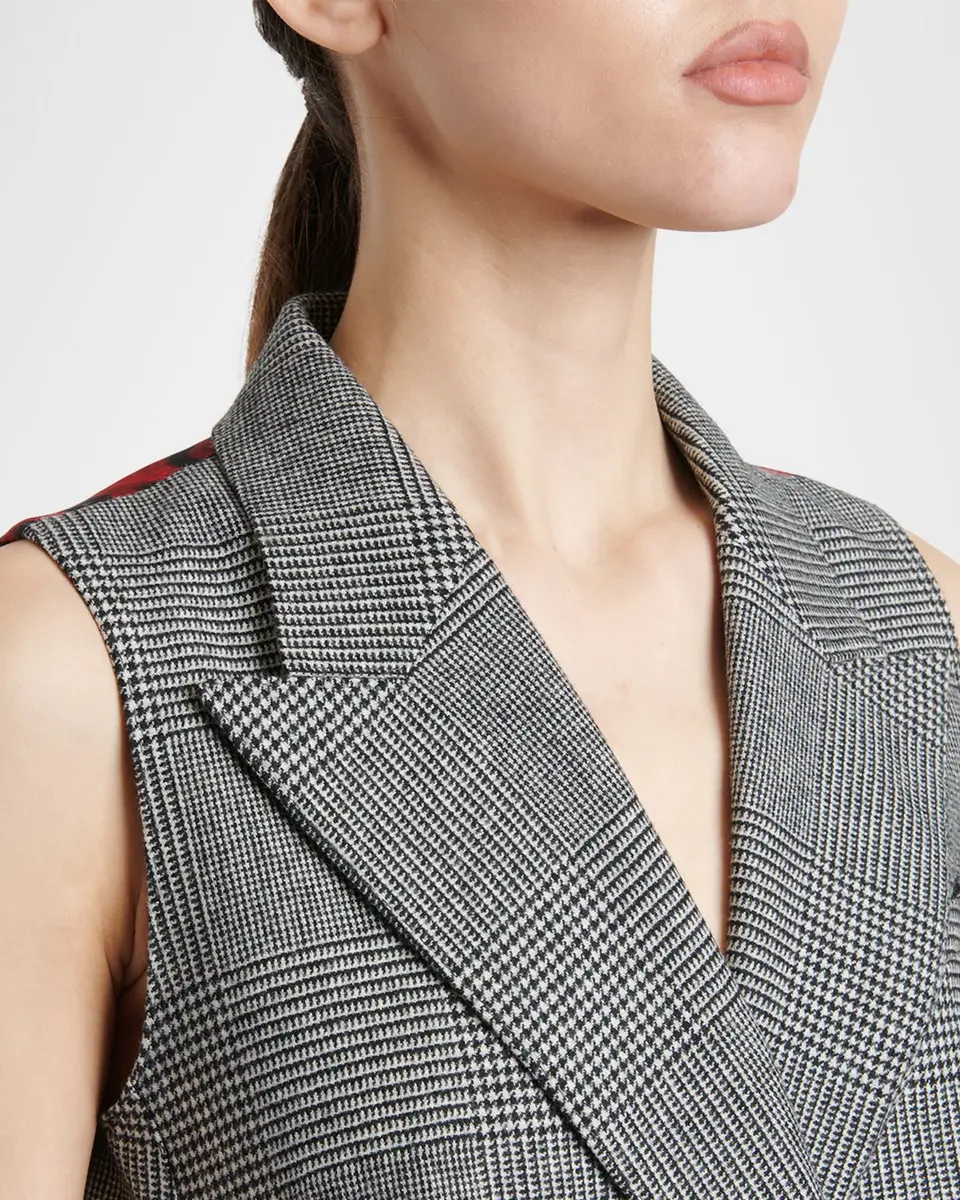 Dolce & Gabbana Glen Plaid Wool-Cashmere Double-Breasted Vest | Thumbnail 5 Dolce & Gabbana Glen Plaid Wool-Cashmere Double-Breasted Vest | Thumbnail 5