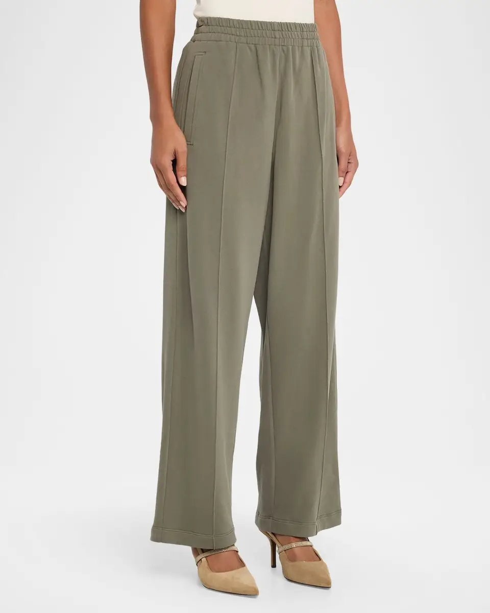 Brunello Cucinelli Cotton Pintuck Straight-Leg Travel Pants | Thumbnail 4 Brunello Cucinelli Cotton Pintuck Straight-Leg Travel Pants | Thumbnail 4