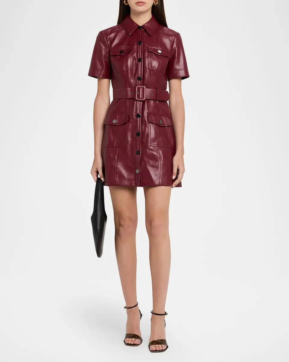 Toccin Lydia Belted Short-Sleeve Mini Dress | Thumbnail 2 Toccin Lydia Belted Short-Sleeve Mini Dress | Thumbnail 2
