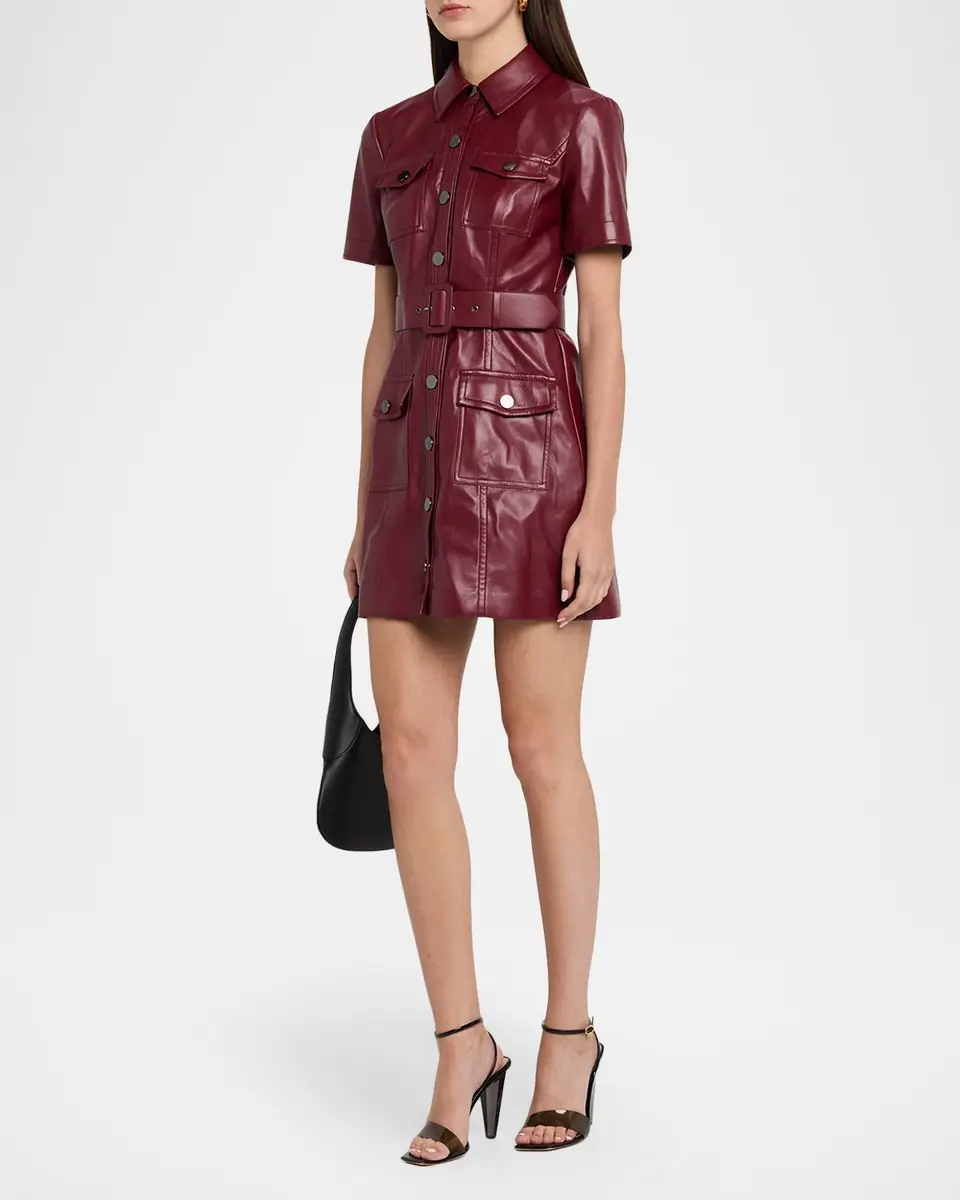 Toccin Lydia Belted Short-Sleeve Mini Dress | Thumbnail 4 Toccin Lydia Belted Short-Sleeve Mini Dress | Thumbnail 4