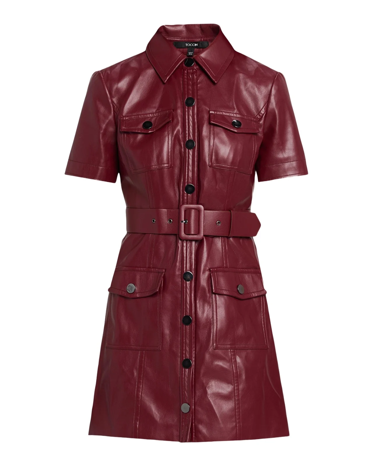 Lydia Belted Short-Sleeve Mini Dress Lydia Belted Short-Sleeve Mini Dress