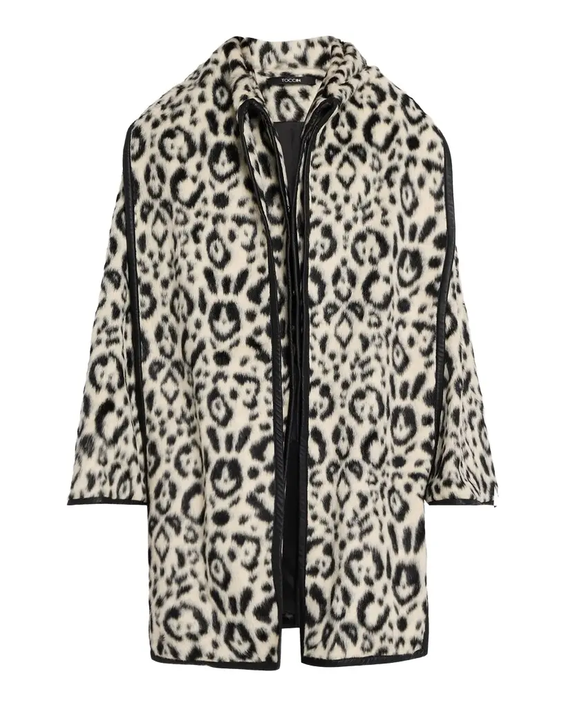 Toccin Elyria Leopard Faux Fur Scarf Jacket