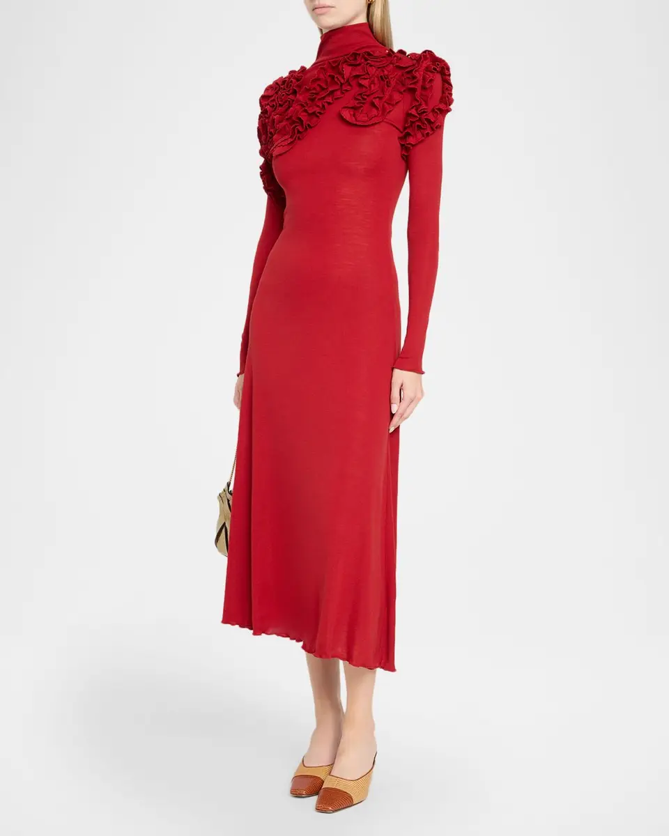 Ulla Johnson Solene Long-Sleeve Jersey Dress | Thumbnail 4 Ulla Johnson Solene Long-Sleeve Jersey Dress | Thumbnail 4