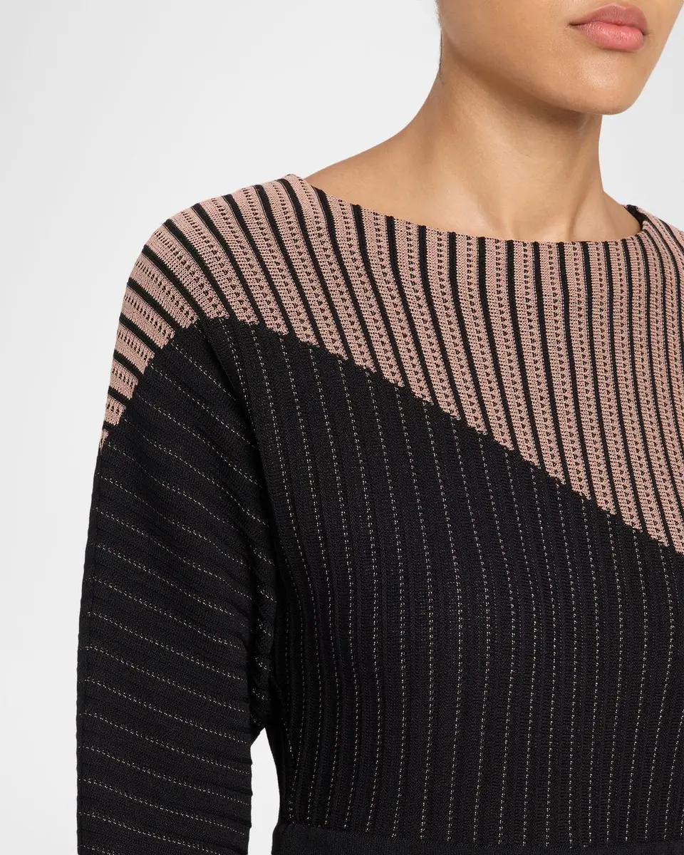 Misook Fit & Flare Dolman-Sleeve Knit Midi Dress | Thumbnail 5 Misook Fit & Flare Dolman-Sleeve Knit Midi Dress | Thumbnail 5