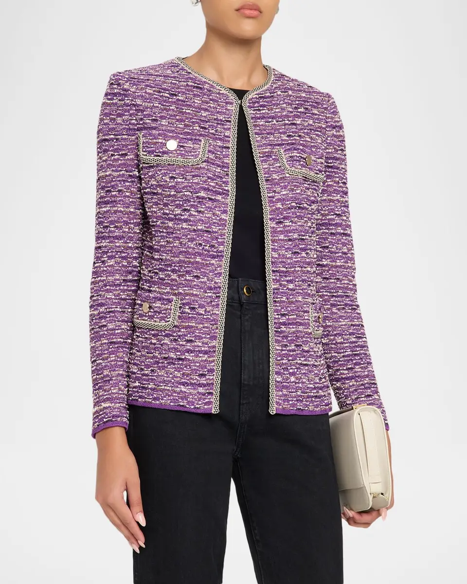 Misook Lurex Eyelash Ribbon Knit Jacket | Thumbnail 4 Misook Lurex Eyelash Ribbon Knit Jacket | Thumbnail 4