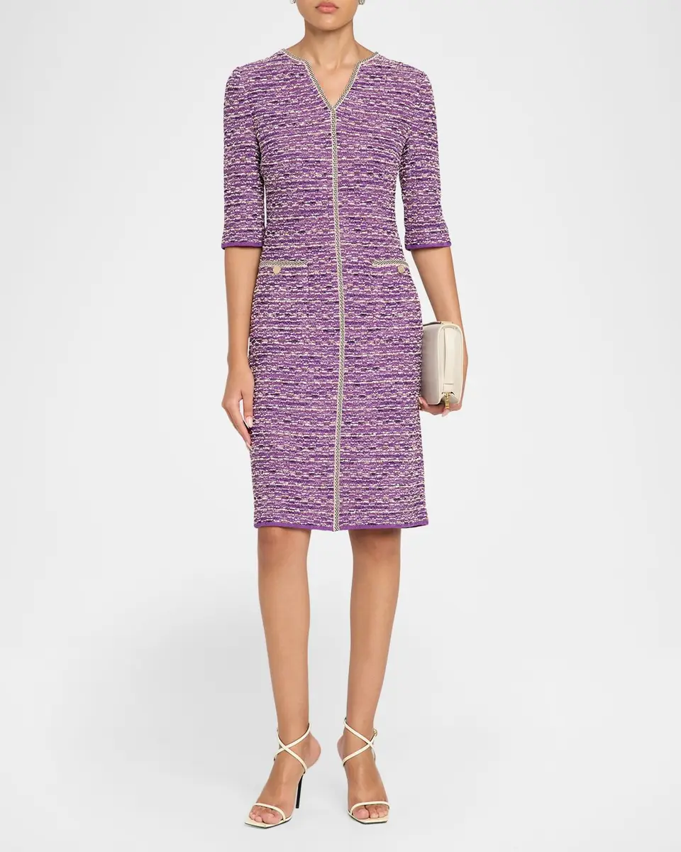 Misook Lurex Eyelash Ribbon Knit Sheath Dress | Thumbnail 2 Misook Lurex Eyelash Ribbon Knit Sheath Dress | Thumbnail 2