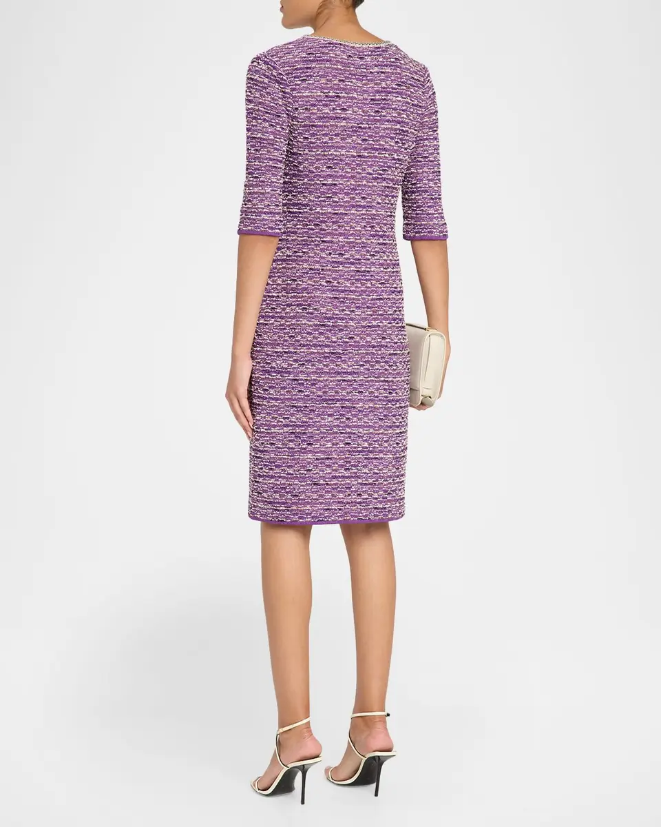 Misook Lurex Eyelash Ribbon Knit Sheath Dress | Thumbnail 3 Misook Lurex Eyelash Ribbon Knit Sheath Dress | Thumbnail 3