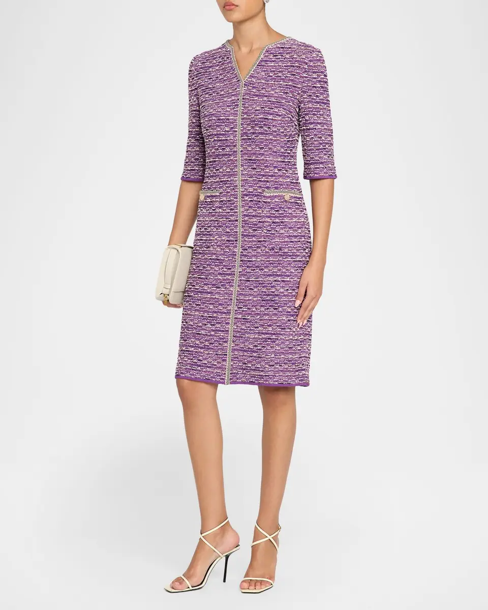 Misook Lurex Eyelash Ribbon Knit Sheath Dress | Thumbnail 4 Misook Lurex Eyelash Ribbon Knit Sheath Dress | Thumbnail 4