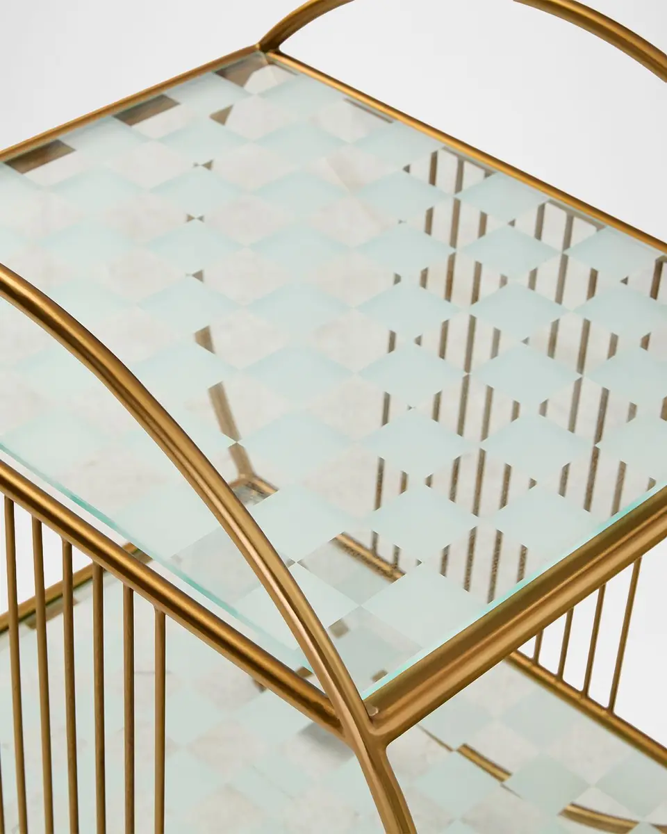 MacKenzie-Childs Gambit Bar Cart | Thumbnail 4 MacKenzie-Childs Gambit Bar Cart | Thumbnail 4