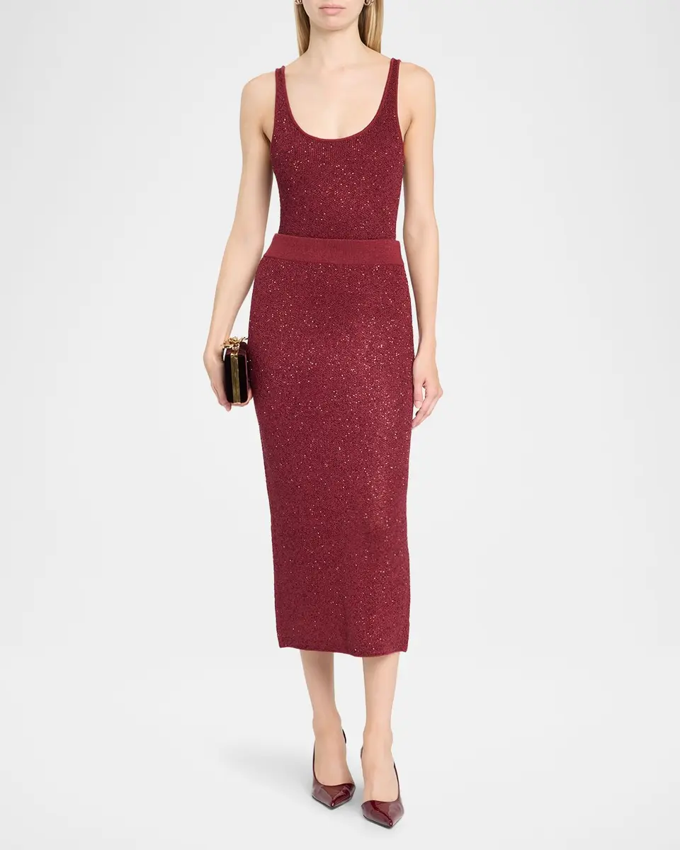 Toccin Sheila Sequined Knit Scoop-Neck Tank Top | Thumbnail 2 Toccin Sheila Sequined Knit Scoop-Neck Tank Top | Thumbnail 2