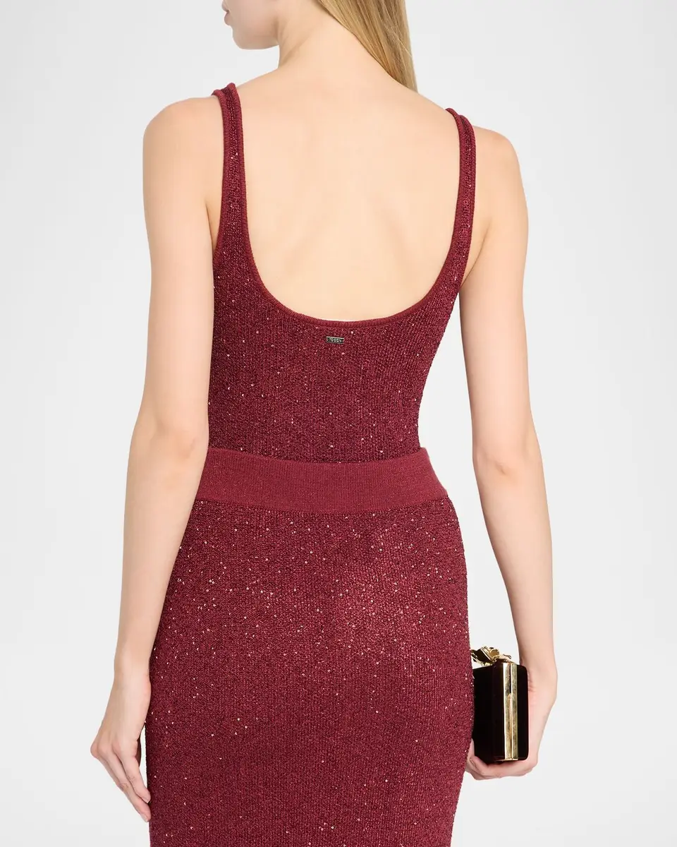 Toccin Sheila Sequined Knit Scoop-Neck Tank Top | Thumbnail 3 Toccin Sheila Sequined Knit Scoop-Neck Tank Top | Thumbnail 3