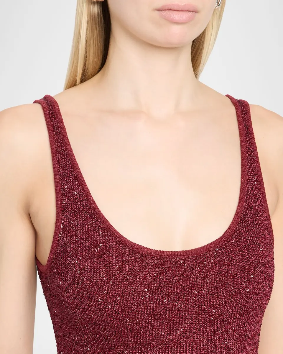 Toccin Sheila Sequined Knit Scoop-Neck Tank Top | Thumbnail 5 Toccin Sheila Sequined Knit Scoop-Neck Tank Top | Thumbnail 5