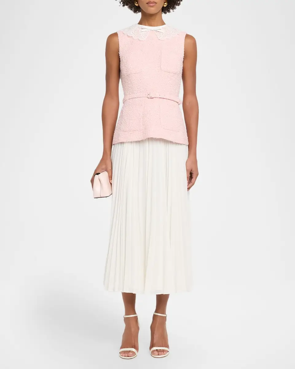 Self-Portrait Boucle Lace Midi Dress | Thumbnail 2 Self-Portrait Boucle Lace Midi Dress | Thumbnail 2