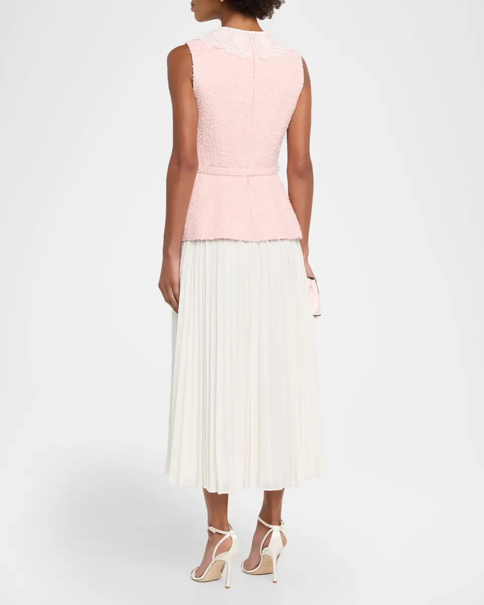 Self-Portrait Boucle Lace Midi Dress | Thumbnail 3 Self-Portrait Boucle Lace Midi Dress | Thumbnail 3