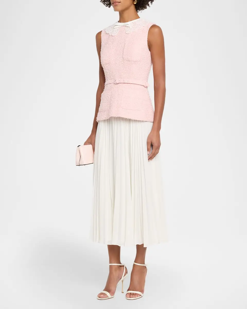 Self-Portrait Boucle Lace Midi Dress | Thumbnail 4 Self-Portrait Boucle Lace Midi Dress | Thumbnail 4