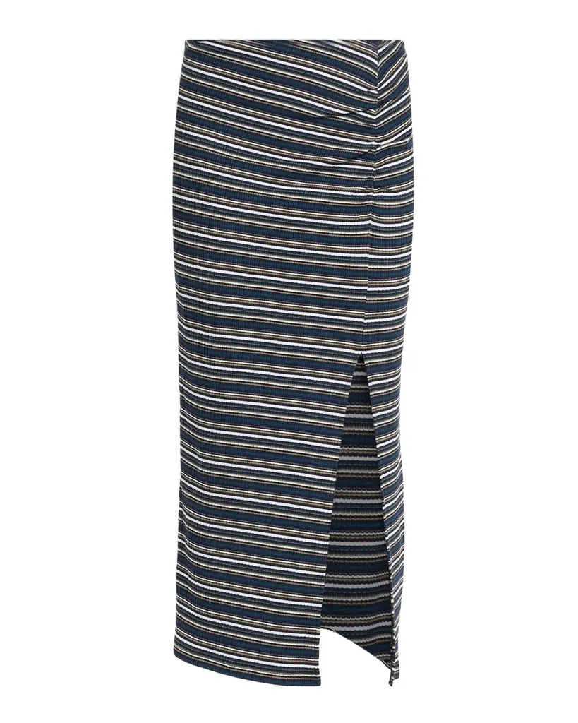 Ramy Brook Val Striped Straight Midi Skirt | Image 1 Ramy Brook Val Striped Straight Midi Skirt | Image 1