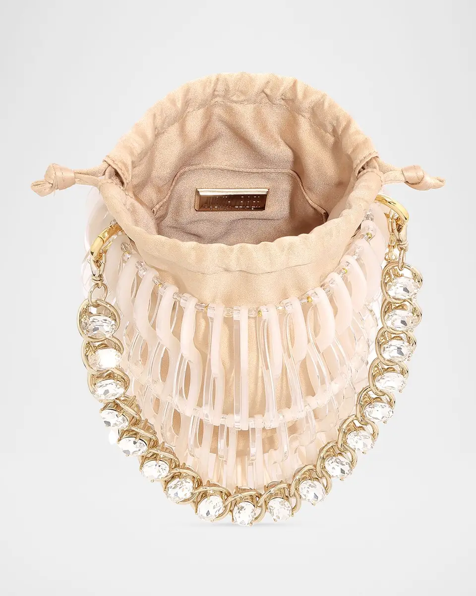 Judith Leiber Couture Harper Resin & Satin Top-Handle Bucket Bag | Thumbnail 2 Judith Leiber Couture Harper Resin & Satin Top-Handle Bucket Bag | Thumbnail 2
